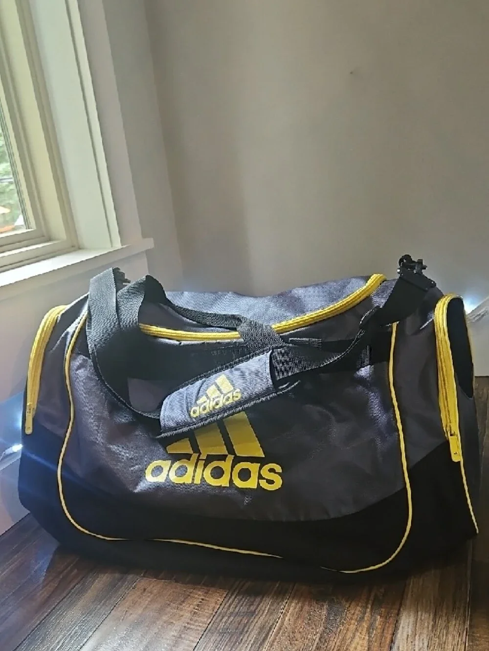 adidas Black and Yellow Sports‎ Duffel Bag